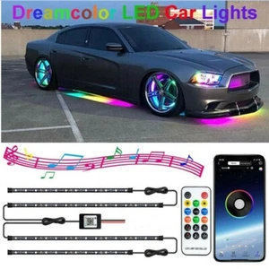 4 x DEL éclairage sous plancher RGB voiture atmosphère sous plancher barres lumineuses APP FR - Photo 1/11