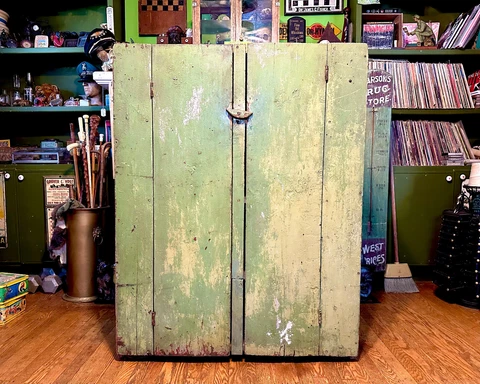 Antique Jelly Cabinet 19th C Pennsylvania Pine Primitive Pie Safe Cupboard Rusti Cover