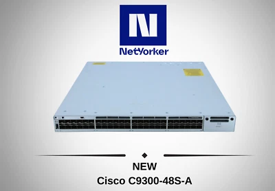 NEW Cisco Catalyst  C9300-48S-A  48Port GE SFP Network Switch -Same Day Ship - Image 1 of 4