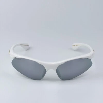 Gucci Hombres Gafas de sol Blanco Plata Espejo Máscara GG1774S 002 NUEVO Foto 1 de 4