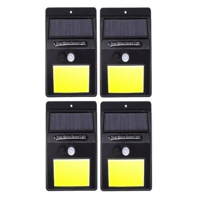 SOLAR MOTION SENSOR LIGHT 4 LAMPADE LUCE FARETTO FARO ESTERNO ENERGIA SOLARE 48 LED SENSORE MOVIMENTO SC0