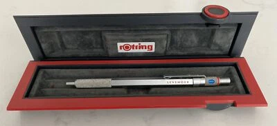Bolígrafo Rotring 600 vintage estilo antiguo plateado en caja Levenger Foto 1 de 4
