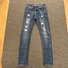 Wax Jean Jeans Size 1 (22x27) Distressed Blue