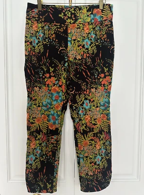 Soft Surroundings In Bloom Floral Stretch Skinny Pull-on Pants Petite Medium - Image 1 of 4