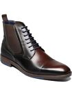 Stacy Adams Mens Brown Rafferty Almond Toe Lace-up Leather Boots Shoes 8 M