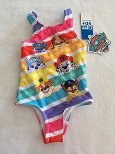 NEW NWT Toddler Girls Paw Patrol Rainbow One Piece Swimsuit size 2T - Picture 1 of 2