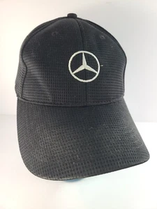Mercedes Benz Snapback Hat Black Cap Embroidery Logo Adjustable One Size - Picture 1 of 6