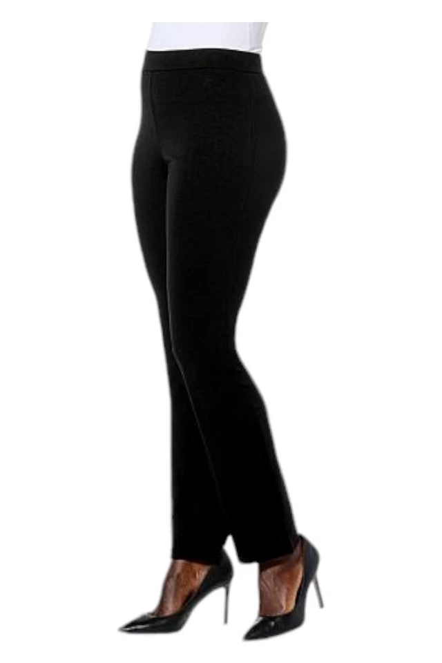 IMAN Global Chic Women's Straight Leg Ponte Pant Black - Image 1 of 1