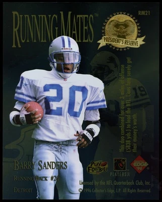 Edge Presidents Reserve Running Mates Gold Jumbo Barry Sanders 1996/200 Foto 1 de 2