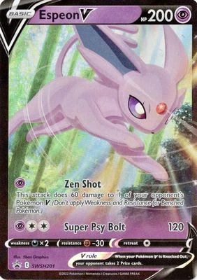 Espeon V - SWSH201 - Pokemon Sword & Shield Promo Ultra Rare Holo Card NM - Image 1 of 2