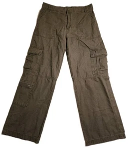 Aeropostale Medium Short Army Green Wide Leg Utility Cargo Pants 100% Cotton - Bild 1 von 13
