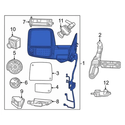 For Ram 3500 2023-2024 Ram 68526280AF Front Right Door Mirror - Image 1 of 2
