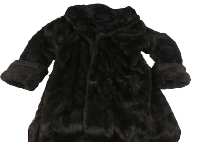 Komitor Faux Fur Coat Women’s Vintage Brown Long Jacket Size Approx 36 - Image 1 of 4
