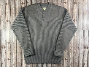 Suéter LL Bean 100% Lana Merino Henley Tejido Commando Talla XL Color Gris Nuevo sin Etiquetas - Imagen 1 de 8