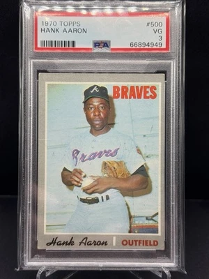 1970 Topps Hank Aaron #500 PSA 3 Foto 1 de 2