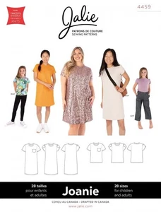 Jalie Paper Sewing Pattern 4459 Joanie Dress & T Shirt - Picture 1 of 1