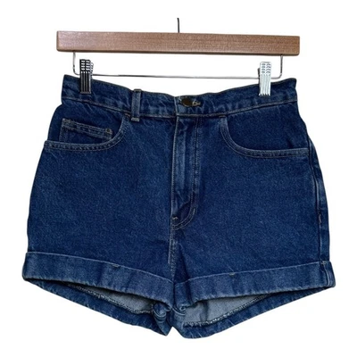 American Apparel Women's Size 27 Blue Denim High Rise Cuffed Shorts - Image 1 of 4
