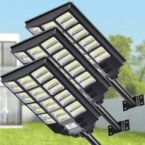 8000W Solar Street Light, 3 Pack Dusk to Dawn Solar Lights Outdoor with Motio... - Picture 1 of 7