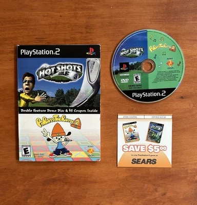 DISCO DEMO DOBLE PARAPPA RAPPER 2 & HOT SHOTS GOLF 3 (Playstation 2 PS2) RARO Foto 1 de 4