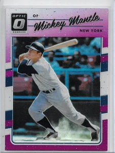 2017 Panini Donruss Optic Purple Prizm Mickey Mantle #165 HOF - Picture 1 of 2