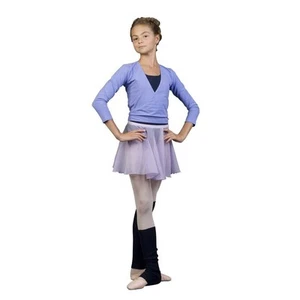 Sansha Girls' Wrap Sweater E22C Sweatshirt, Sky Blue 12 Years - Picture 1 of 1