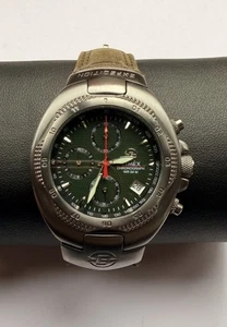 De colección Marzo 2001 Timex Expedition SR927W Hombre Cronógrafo Verde Como Nuevo - Imagen 1 de 13
