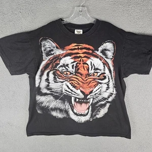 Vintage Tiger Shirt Mens XL Black Tennessee River Gold Graphic Tee Made USA 90s - Picture 1 of 7