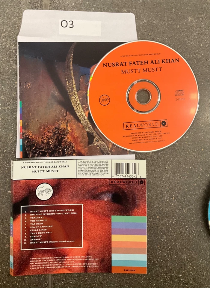 Mustt Mustt by Nusrat Fateh Ali Khan: CD No Case #03 - Image 1 of 1