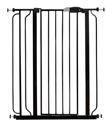 Puerta de seguridad metálica Regalo extra alta de fácil paso negra - Caja abierta Foto 1 de 2