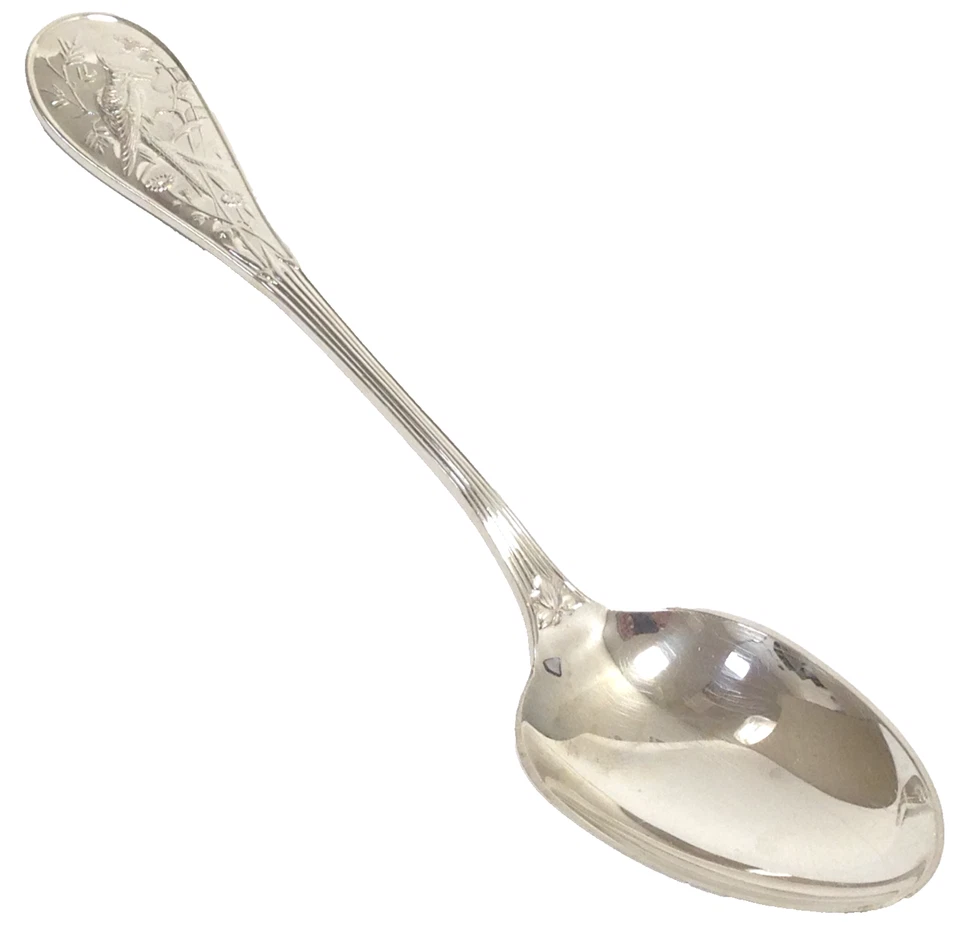 Cuchara de mesa grande Tiffany & Co Audubon 8-5/8" sólida esterlina 104,2 g sin mono Foto 1 de 4