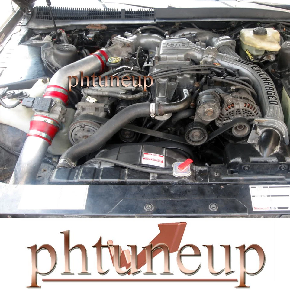 RED 1990-1995 FORD THUNDERBIRD 3.8 3.8L V6 SC SUPER COUPE AIR INTAKE KIT - Image 1 of 1