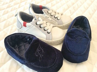 2 Pairs ZARA and JANIE and JACK Baby Boy Shoes Size 4 - Image 1 of 4