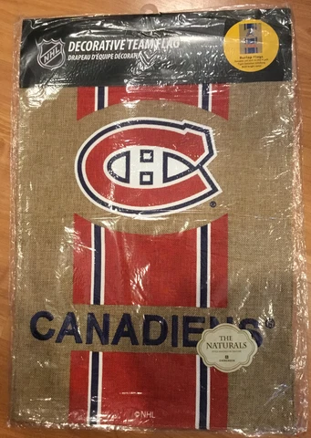 Montreal Canadiens Garden Flag Evergreen Burlap Double Side 12.5”x18” NHL Hockey Cover