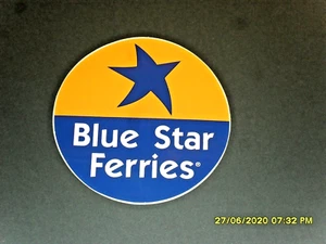 Aufkleber / Sticker + Blue Star + Fährgesellschaft + Griechenland + Piräus - Bild 1 von 1