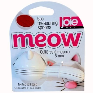 Joie Meow Cat Measuring Spoons Set Stackable Kitchen Gadget Gift Baking Cooking - Picture 1 of 8