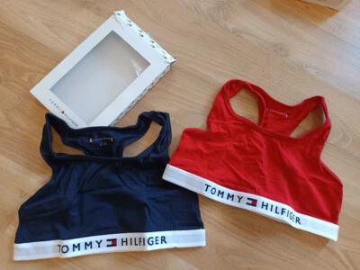 Tommy Hilfiger Sujetador Talla XL 12-14 152 160 Años Paquete Doble Nuevo Foto 1 de 4