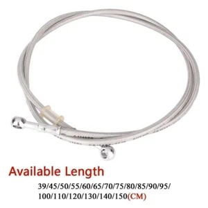 70cm-95cm Moto Brake Oil Hose Line Steel Braided Stainless Universal - Picture 1 of 12