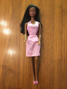 Gorgeous Vintage African American Barbie Doll, Pink Dress 1990s Shoes - Picture 1 of 7