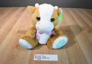 Peluche Kelly Toy Big Feet Brown and White Cow 2019 con ojos verdes (310-2902-1) - Imagen 1 de 6