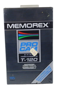 Memorex Pro Cam T-120 Professional Camera VHS Video Cassette in Clamshell ** New - Picture 1 of 6