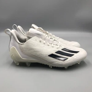 Adidas Men's Size 9.5 Adizero Molded Football Cleats GX4049 White Black - Picture 1 of 7