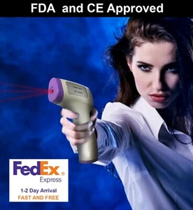 Medical NON-CONTACT Body Forehead IR Infrared Laser Digital Thermometer - Picture 1 of 12