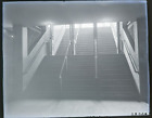 Vintage Glass Negative Photo Boston Havard Square Station Stairs Platform 46