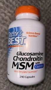 Doctor's Best Glucosamine Chondroitin MSM with OptiMSM, 240 Veggie Caps, - Picture 1 of 5