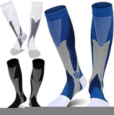 Compression Socks Knee High Running Stcokings Nurses Athletic Socks 30 40 mmhg - Image 1 of 4