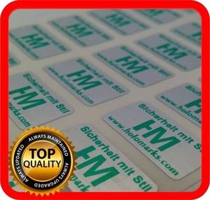 Tu Logo y Texto en 600 Hologramas Etiquetas Garantía Sello Pegatina 21x12mm - Imagen 1 de 5