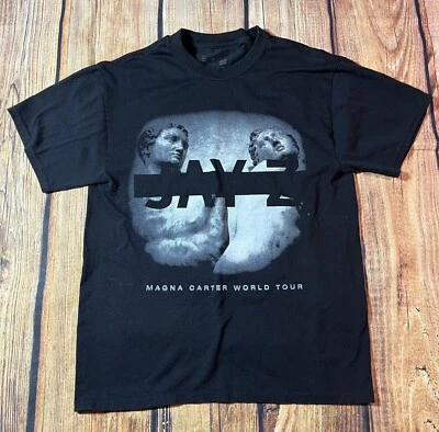 Camiseta de concierto Jay-Z Magna Carter World Tour 2013/14 para hombre talla mediana negra Foto 1 de 4
