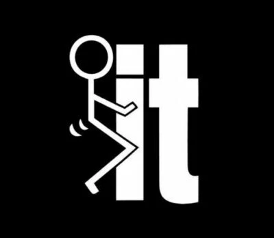 F it Funny F*ck it Divertido Vinilo Ventana Calcomanía Parachoques Adhesivo Laptop Coche Pared Bicicleta Foto 1 de 2