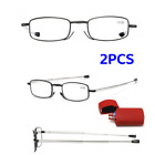 NEUF 2 paires de lunettes de lecture pliantes Foster Grant homme pistolet métal +1,50 à +4,00