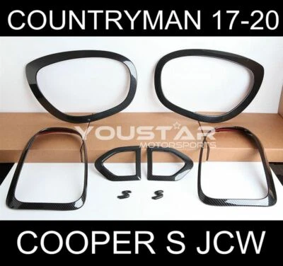 Kit combinado de ajuste exterior efecto carbono para MINI COUNTRYMAN F60 Cooper S JCW 17-20 - Imagen 1 de 4